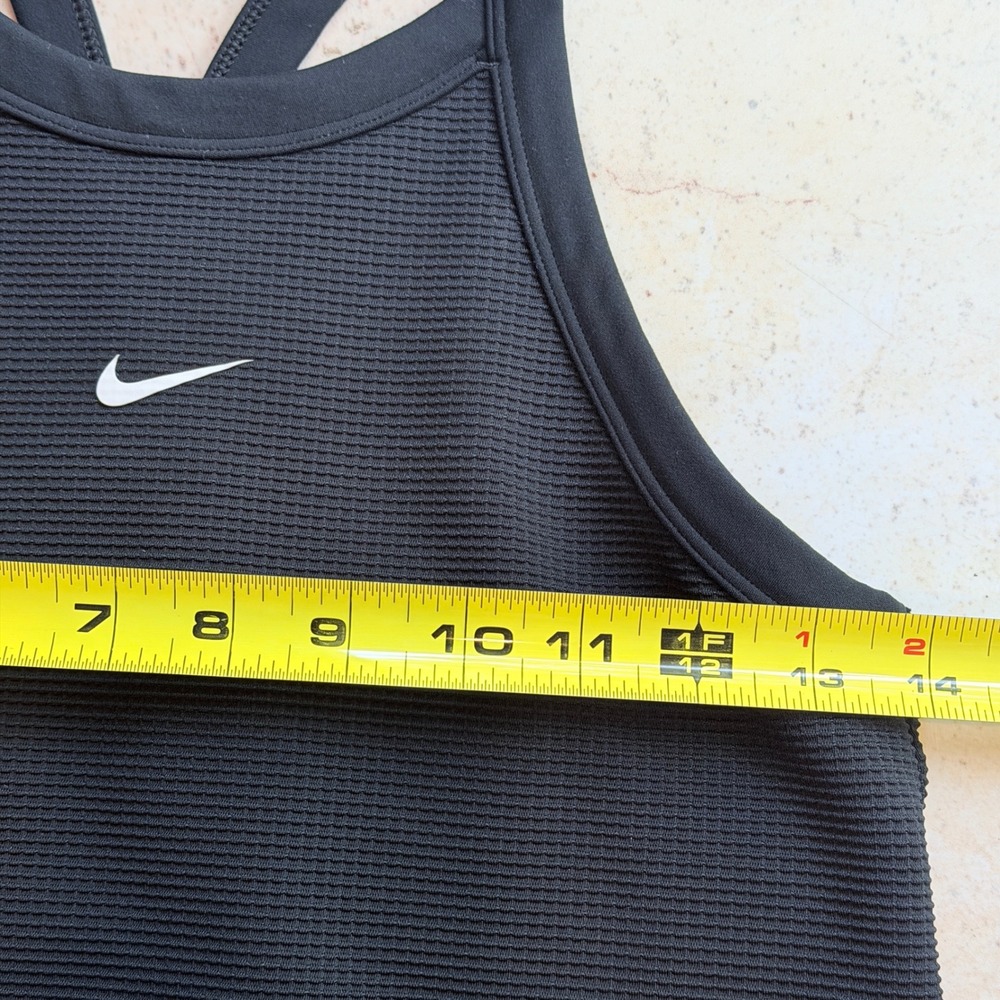 Nike Girls XL Dri-FIT Tank Top Black High Neck Racerback Built In Bra NWT - Picture 7 of 8